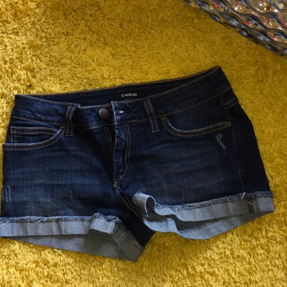 bebe jean shorts